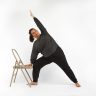 Utthita Parsvakonasana or Extended Side Angle Pose with Chair Support